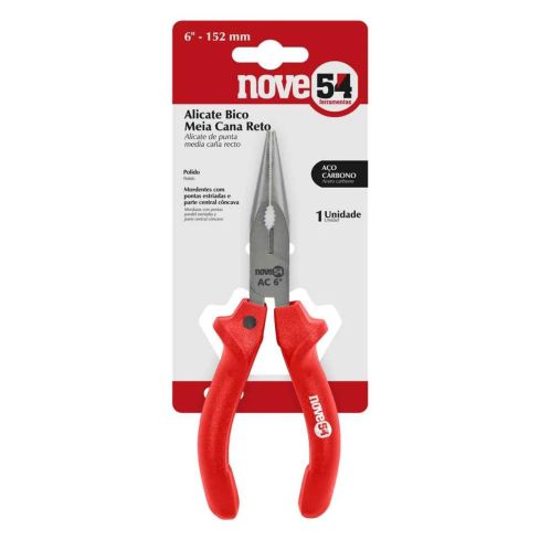 ALICATE BICO MEIA CANA RETO 6 152mm ACPolido - NOVE54