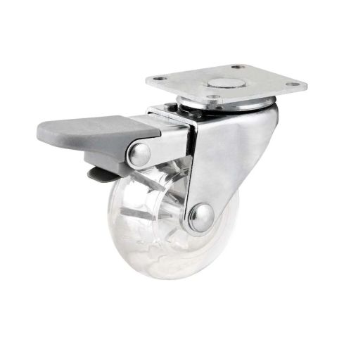 RODIZIO GIRATORIO c FREIO 2 TRANSPARENTE PU - NOVE54