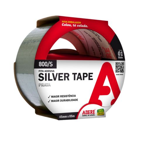 FITA SILVER TAPE 800S PRATA 45mmX5m - ADERE