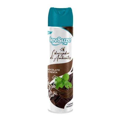 ODORIZADOR DE AMBIENTES CHOCOLATE E MENTA 400ml180g - LEV&UZE
