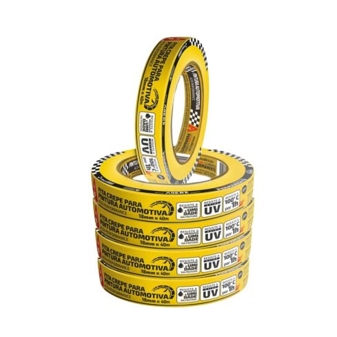 FITA CREPE AUTOMOTIVA AMARELA A128RAS 24mmX40m - ADERE