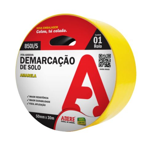 FITA DEMARCACAO SOLO 850IS AMARELA 50mmX15m - ADERE