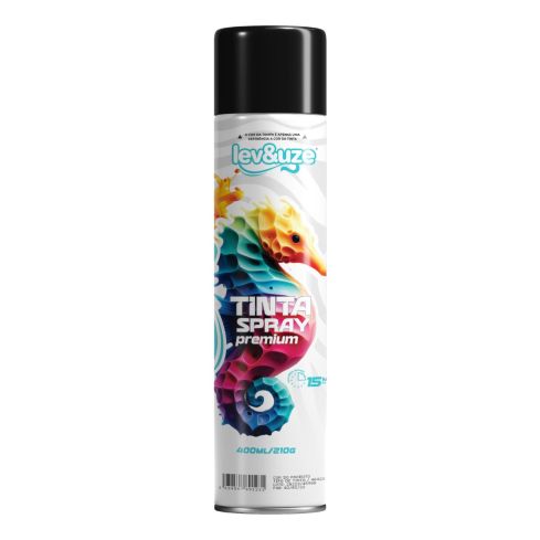 SPRAY ALTA TEMPERATURA PRETO FOSCO 400ml - LEV&UZE