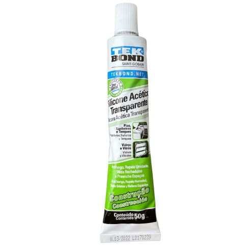 SILICONE ACETICO TRANSPARENTE BLISTER 50g - TEKBOND